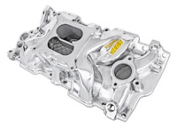 Intake Manifold for 1955-1986 Small Block Chevy 262-400, Dual Plane [Polished]