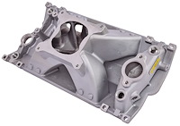 Intake Manifold for 1996-2002 Small Block Chevy 350 Vortec, Hi-Rise Single Plane [Satin]