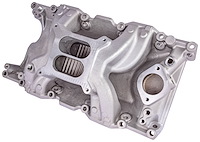 Cool Gap Intake Manifold for 1957-1991 Small Block Chrysler/Mopar 318, 340 & 360, Dual Plane [Satin]