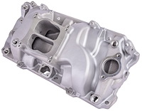 Intake Manifold for 396-502 Big Block Chevy, Dual Plane [Oval Port, Satin]
