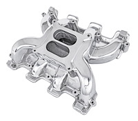 Mid-Rise Dual Plane Intake Manifold for GM LS1/LS2/LS6 with Cathedral Port Heads [Polished]