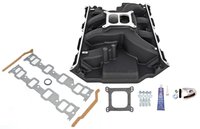 Intake Manifold Kit for Ford 332-428 FE Series Engines, Dual Plane [Black]