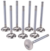 Performance Stainless Steel Exhaust Valves for Small Block Chevy, Set of 8 [1.500 in. Dia.]