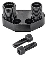 Straight A/C Compressor Manifold for Sanden SD-7 Style A/C Compressor [Black]