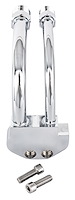 Curved A/C Compressor Manifold for Sanden SD-7 Style A/C Compressor [Chrome]
