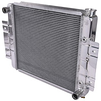 Aluminum Radiator for 1972-1986 Jeep CJ Models w/Small Block Chevy V8 Conversion, Crossflow Design [Automatic Transmission]