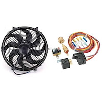 16 in. HD Electric Fan & Temperature-Controlled Fan Harness & Relay Kit