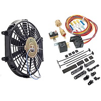 Universal Electric Fan with Wiring Harness and Relay Kit