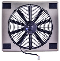 Universal Single 16 in. Electric Cooling Fan with 20 3/4 in. L x 18 3/4 in. H Aluminum Shroud