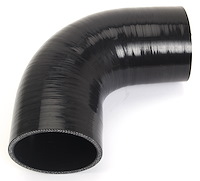 90 Degree Silicone Hose Connector 3.5" I.D. x 6" Long
