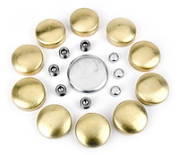 Brass Freeze Plug Kit for 1970-1976 Small Block Chevy 400
