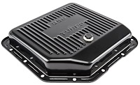 Automatic Transmission Pan for GM TH350, Stock Capacity [Black Powder Coated Steel]
