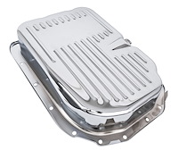 Automatic Transmission Pan for GM 4L80, 4L80E, 4L85E, 4 in. Deep w/Extra Capacity [Chrome Plated Steel]