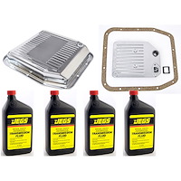 Ford AOD Automatic Transmission Pan Kit [Chrome Plated Steel]