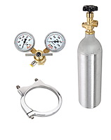 CO2 Bottle, Regulator, and Mounting Bracket Kit 2.5lb CO2 Bottle with Valve #555-60207