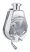 Saginaw-Style Power Steering Pump w/Keyed Shaft for Select 1966-1976 GM Vehicles [Chrome]