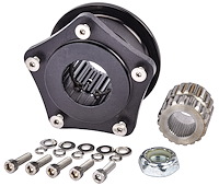 Quick-Release Weld-On Pinless-Type Steering Wheel Hub Kit for 5-Bolt Steering Wheels & GM Splined Steering Shaft [SFI 42.1]