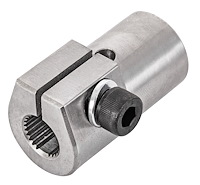 Steering Coupler 9/16-26 Splined x 3/4" I.D. Non-Splined