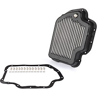 Black Finned Aluminum Transmission Pan Kit for GM TH400