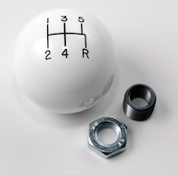 Engraved Shift Knob - White 5-Speed Pattern