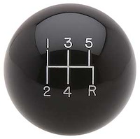 Engraved Shift Knob - Black 5-Speed Pattern