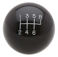 Engraved Shift Knob - Black 6-Speed Pattern