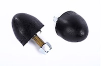 Universal Rubber Bump Stops/Snubbers [Black, Pair]