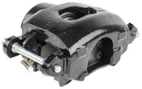Large GM Front Disc Brake Caliper with D52 Pads, Right/Passenger Side, Black Powder Coat [NEW]