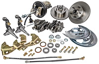 Front Complete Power Disc Brake Conversion Kit for 1964-1974 GM A, F & X Body [Standard Kit w/Raw Calipers]