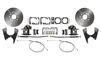 GM 10/12 Bolt Rear Disc Brake Conversion Kit for 1970-1974 Chevy Camaro, Pontiac Firebird [Std Kit w/E-Brake & Raw Calipers]