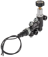 Adjustable Brake Proportioning Valve and Distribution Block w/Rotary Adjustment Valve [Black]