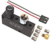 Adjustable Brake Proportioning Valve and Distribution Block w/Rotary Adjustment Valve [Black, Billet Aluminum]