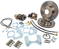 Ford 9 in. Rear Disc Brake Conversion Kit for Select 1968-1977 Ford, Lincoln, Mercury [Standard Kit w/E-Brake & Raw Calipers]