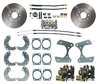 Ford 9 in. Rear Disc Brake Conversion Kit for Select 1968-1977 Ford Cars [Standard Kit w/E-Brake & Raw Calipers]