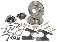 GM 10/12 Bolt Rear Disc Brake Conversion Kit for Select 1968-1974 GM Models [Premium Kit Non E-Brake & Raw Calipers]