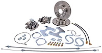 GM 10/12 Bolt Rear Disc Brake Conversion Kit for Select 1955-1968 GM Full Size Cars [Standard Kit w/E-Brake & Raw Calipers]