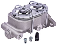 Brake Master Cylinder with Dual Reservoir, Aluminum with Natural Finish [Corvette Style]