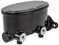 Brake Master Cylinder with Dual Reservoir, Aluminum with Black Finish [Universal Mounting]