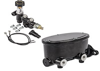 Brake Master Cylinder Kit with with Adjustable Proportioning Valve, Black [Universal Mounting]