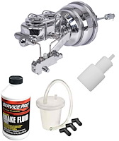 Power Brake Booster Conversion Kit with Brake Bleeder Kit, Brake Fluid & Proportioning Valve Bleeder Tool