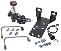 Adjustable Brake Proportioning Valve Kit with Mounting Bracket and Brake Lines [w/Black Proportioning Valve]