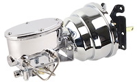 Power Brake Unit Fits Select 1973-1987 Chevy/GMC Trucks, w/Aluminum Master Cylinder & Proportioning Valve, Chrome [Disc/Drum]