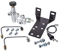 Adjustable Brake Proportioning Valve Kit with Mounting Bracket and Brake Lines [w/Chrome Proportioning Valve]