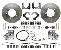 Ford 9 in. Rear Disc Brake Conversion Kit for Select 1980-1996 Ford F-150, Bronco [Standard Kit w/E-Brake & Natural Calipers]