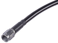 Black Coated Brake Hose [-3 AN, Straight Female to Straight Female, 15 in. Length]