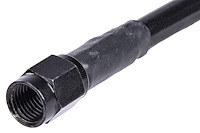 Black Coated Brake Hose [-3 AN, Straight Female to Straight Female, 18 in. Length]