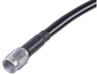Black Coated Brake Hose [-3 AN, Straight Female to Straight Female, 21 in. Length]