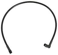 Black Coated Brake Hose [-3 AN, Straight Female to 90 degree Female, 24 in. Length]