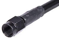 Black Coated Brake Hose [-3 AN, Straight Female to Straight Female, 24 in. Length]