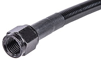 Black Coated Brake Hose [-4 AN, Straight Female to Straight Female, 12 in. Length]